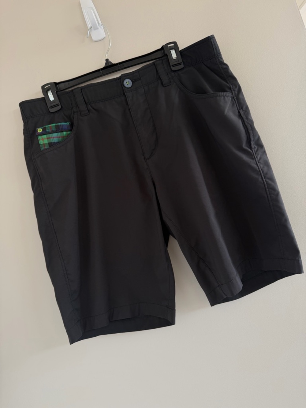 William Murray Golf Shorts Mens 34 Black Straight Fit Performance Stretch Preppy